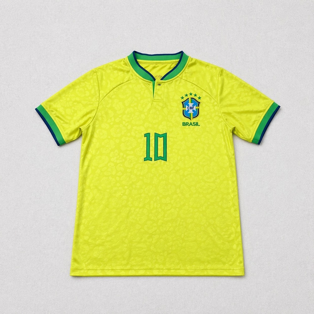 Brazil Soccer Jersey #10 Yellow Football XS Shirt Mens